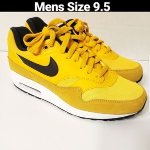 Nike Air Max 1 Premium Yellow Gold Black Sz 9.5
